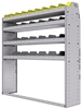 25-5358-4 Profiled back bin separator combo Shelf unit 58.5"Wide x 13.5"Deep x 58"High with 4 shelves