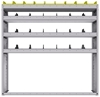 25-5358-4 Profiled back bin separator combo Shelf unit 58.5"Wide x 13.5"Deep x 58"High with 4 shelves