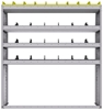 25-5363-4 Profiled back bin separator combo Shelf unit 58.5"Wide x 13.5"Deep x 63"High with 4 shelves