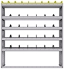 25-5363-5 Profiled back bin separator combo Shelf unit 58.5"Wide x 13.5"Deep x 63"High with 5 shelves