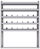 25-5372-5 Profiled back bin separator combo Shelf unit 58.5"Wide x 13.5"Deep x 72"High with 5 shelves