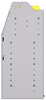 25-5536-4 Profiled back bin separator combo Shelf unit 58.5"Wide x 15.5"Deep x 36"High with 4 shelves