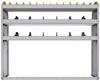 25-5548-3 Profiled back bin separator combo Shelf unit 58.5"Wide x 15.5"Deep x 48"High with 3 shelves
