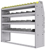 25-5548-4 Profiled back bin separator combo Shelf unit 58.5"Wide x 15.5"Deep x 48"High with 4 shelves