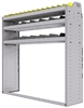 25-5558-3 Profiled back bin separator combo Shelf unit 58.5"Wide x 15.5"Deep x 58"High with 3 shelves