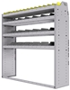 25-5558-4 Profiled back bin separator combo Shelf unit 58.5"Wide x 15.5"Deep x 58"High with 4 shelves