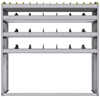 25-5558-4 Profiled back bin separator combo Shelf unit 58.5"Wide x 15.5"Deep x 58"High with 4 shelves