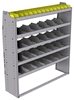 25-5563-5 Profiled back bin separator combo Shelf unit 58.5"Wide x 15.5"Deep x 63"High with 5 shelves