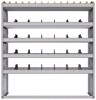 25-5563-5 Profiled back bin separator combo Shelf unit 58.5"Wide x 15.5"Deep x 63"High with 5 shelves