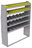 25-5572-5 Profiled back bin separator combo Shelf unit 58.5"Wide x 15.5"Deep x 72"High with 5 shelves