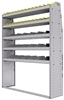 25-5572-5 Profiled back bin separator combo Shelf unit 58.5"Wide x 15.5"Deep x 72"High with 5 shelves