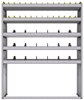 25-5572-5 Profiled back bin separator combo Shelf unit 58.5"Wide x 15.5"Deep x 72"High with 5 shelves