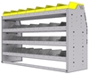 25-5836-4 Profiled back bin separator combo Shelf unit 58.5"Wide x 18.5"Deep x 36"High with 4 shelves