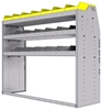 25-5848-3 Profiled back bin separator combo Shelf unit 58.5"Wide x 18.5"Deep x 48"High with 3 shelves