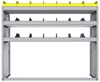 25-5848-3 Profiled back bin separator combo Shelf unit 58.5"Wide x 18.5"Deep x 48"High with 3 shelves