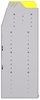 25-5848-4 Profiled back bin separator combo Shelf unit 58.5"Wide x 18.5"Deep x 48"High with 4 shelves