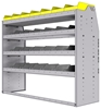 25-5848-4 Profiled back bin separator combo Shelf unit 58.5"Wide x 18.5"Deep x 48"High with 4 shelves