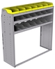 25-5858-3 Profiled back bin separator combo Shelf unit 58.5"Wide x 18.5"Deep x 58"High with 3 shelves