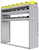 25-5858-3 Profiled back bin separator combo Shelf unit 58.5"Wide x 18.5"Deep x 58"High with 3 shelves