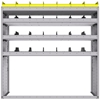 25-5858-4 Profiled back bin separator combo Shelf unit 58.5"Wide x 18.5"Deep x 58"High with 4 shelves