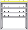 25-5863-4 Profiled back bin separator combo Shelf unit 58.5"Wide x 18.5"Deep x 63"High with 4 shelves