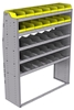 25-5872-5 Profiled back bin separator combo Shelf unit 58.5"Wide x 18.5"Deep x 72"High with 5 shelves