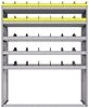 25-5872-5 Profiled back bin separator combo Shelf unit 58.5"Wide x 18.5"Deep x 72"High with 5 shelves