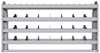 25-6336-4 Profiled back bin separator combo Shelf unit 67"Wide x 13.5"Deep x 36"High with 4 shelves