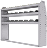 25-6348-3 Profiled back bin separator combo Shelf unit 67"Wide x 13.5"Deep x 48"High with 3 shelves