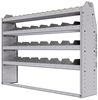 25-6348-4 Profiled back bin separator combo Shelf unit 67"Wide x 13.5"Deep x 48"High with 4 shelves