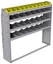 25-6358-4 Profiled back bin separator combo Shelf unit 67"Wide x 13.5"Deep x 58"High with 4 shelves