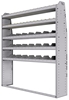 25-6372-5 Profiled back bin separator combo Shelf unit 67"Wide x 13.5"Deep x 72"High with 5 shelves