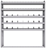 25-6372-5 Profiled back bin separator combo Shelf unit 67"Wide x 13.5"Deep x 72"High with 5 shelves