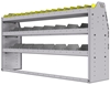 25-6536-3 Profiled back bin separator combo Shelf unit 67"Wide x 15.5"Deep x 36"High with 3 shelves