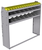 25-6558-3 Profiled back bin separator combo Shelf unit 67"Wide x 15.5"Deep x 58"High with 3 shelves