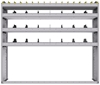 25-6558-4 Profiled back bin separator combo Shelf unit 67"Wide x 15.5"Deep x 58"High with 4 shelves