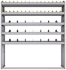 25-6572-5 Profiled back bin separator combo Shelf unit 67"Wide x 15.5"Deep x 72"High with 5 shelves