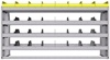 25-6836-4 Profiled back bin separator combo Shelf unit 67"Wide x 18.5"Deep x 36"High with 4 shelves