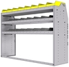 25-6848-3 Profiled back bin separator combo Shelf unit 67"Wide x 18.5"Deep x 48"High with 3 shelves