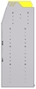 25-6848-4 Profiled back bin separator combo Shelf unit 67"Wide x 18.5"Deep x 48"High with 4 shelves