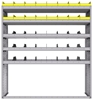 25-6872-5 Profiled back bin separator combo Shelf unit 67"Wide x 18.5"Deep x 72"High with 5 shelves