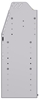25-7336-3 Profiled back bin separator combo Shelf unit 75"Wide x 13.5"Deep x 36"High with 3 shelves