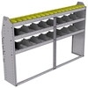 25-7348-3 Profiled back bin separator combo Shelf unit 75"Wide x 13.5"Deep x 48"High with 3 shelves