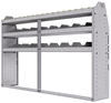 25-7348-3 Profiled back bin separator combo Shelf unit 75"Wide x 13.5"Deep x 48"High with 3 shelves