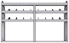 25-7348-3 Profiled back bin separator combo Shelf unit 75"Wide x 13.5"Deep x 48"High with 3 shelves