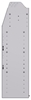 25-7348-4 Profiled back bin separator combo Shelf unit 75"Wide x 13.5"Deep x 48"High with 4 shelves