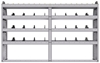 25-7348-4 Profiled back bin separator combo Shelf unit 75"Wide x 13.5"Deep x 48"High with 4 shelves