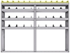 25-7358-4 Profiled back bin separator combo Shelf unit 75"Wide x 13.5"Deep x 58"High with 4 shelves