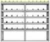 25-7363-5 Profiled back bin separator combo Shelf unit 75"Wide x 13.5"Deep x 63"High with 5 shelves
