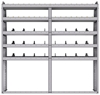 25-7372-5 Profiled back bin separator combo Shelf unit 75"Wide x 13.5"Deep x 72"High with 5 shelves